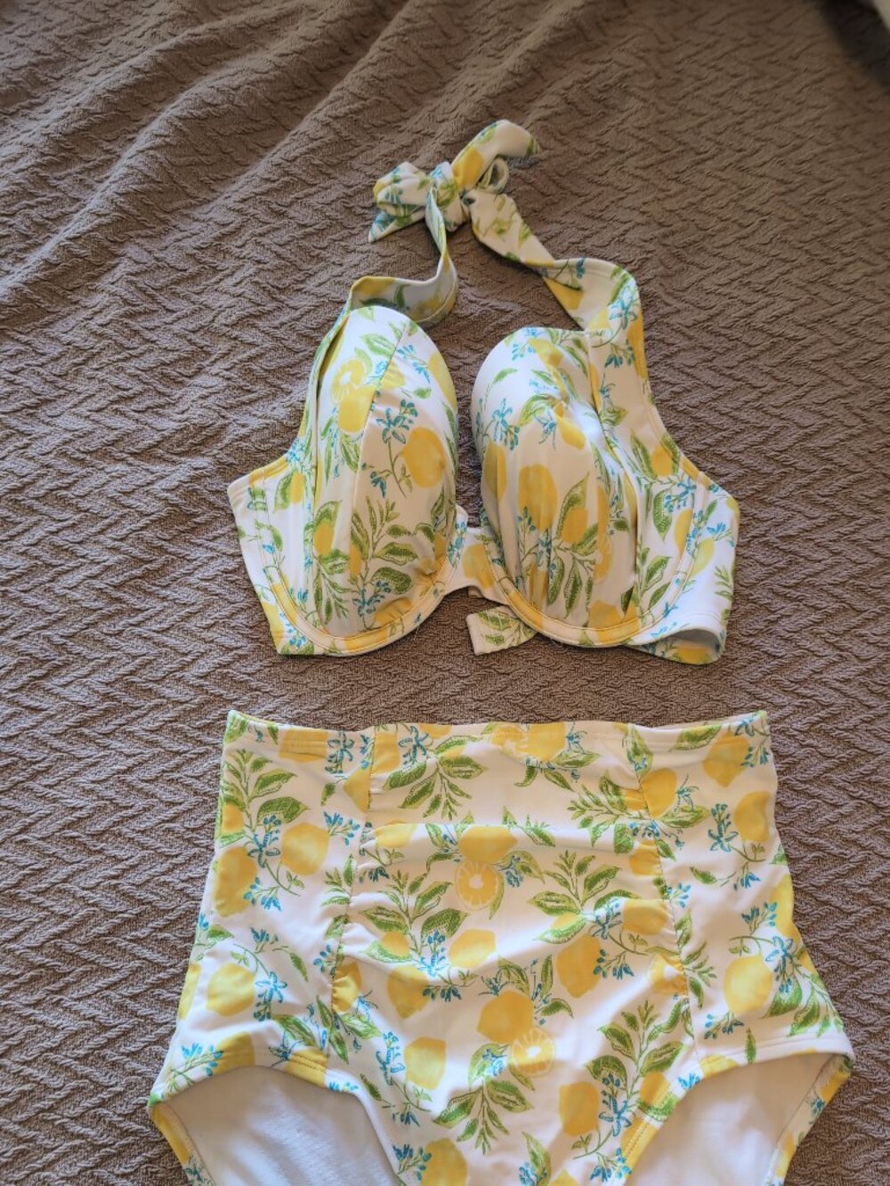 Lemon print bikini